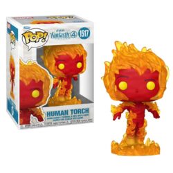 Funko POP! Marvel – The Fantastic Four: First Steps – Human Torch, Vinyl Bobble-Head Figure #1517