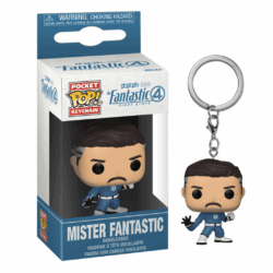 Funko Pocket POP! Marvel: The Fantastic Four: First Steps – Mister Fantastic, Vinyl Bobble-Head Figure Keychain