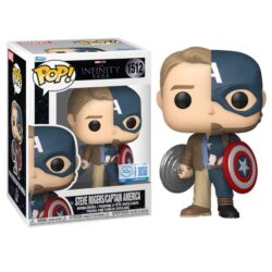 Funko POP! Marvel: The Infinity Saga – Steve Rogers / Captain America Split (Special Edition), Vinyl Bobble-Head Figure #1512